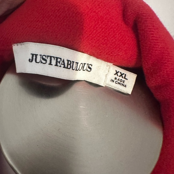 Wrap Front Double Knit Coat 
Just Fab Size 1x - Picture 2 of 3